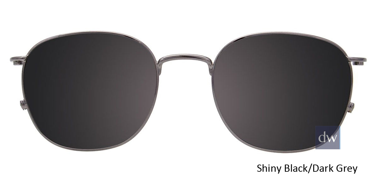 Shiny Black Dark Grey Clip-On
