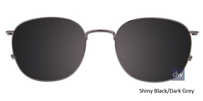 Shiny Black Dark Grey Clip-On