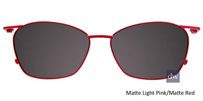 Matte Light Pink Matte Red Clip-On