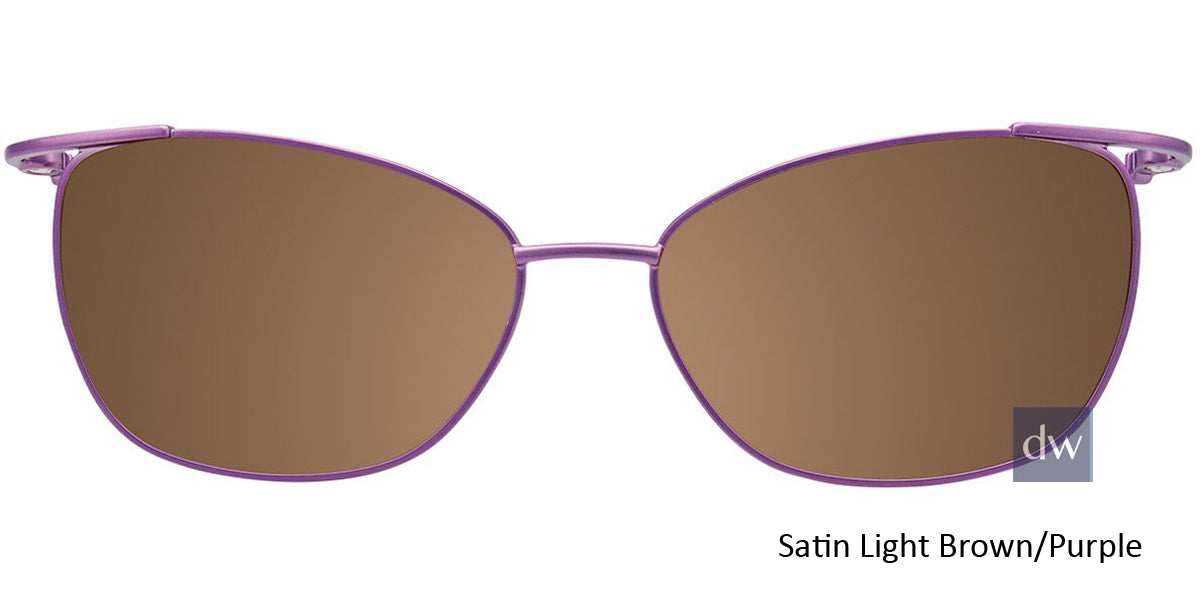 Satin Light Brown Purple Clip-On