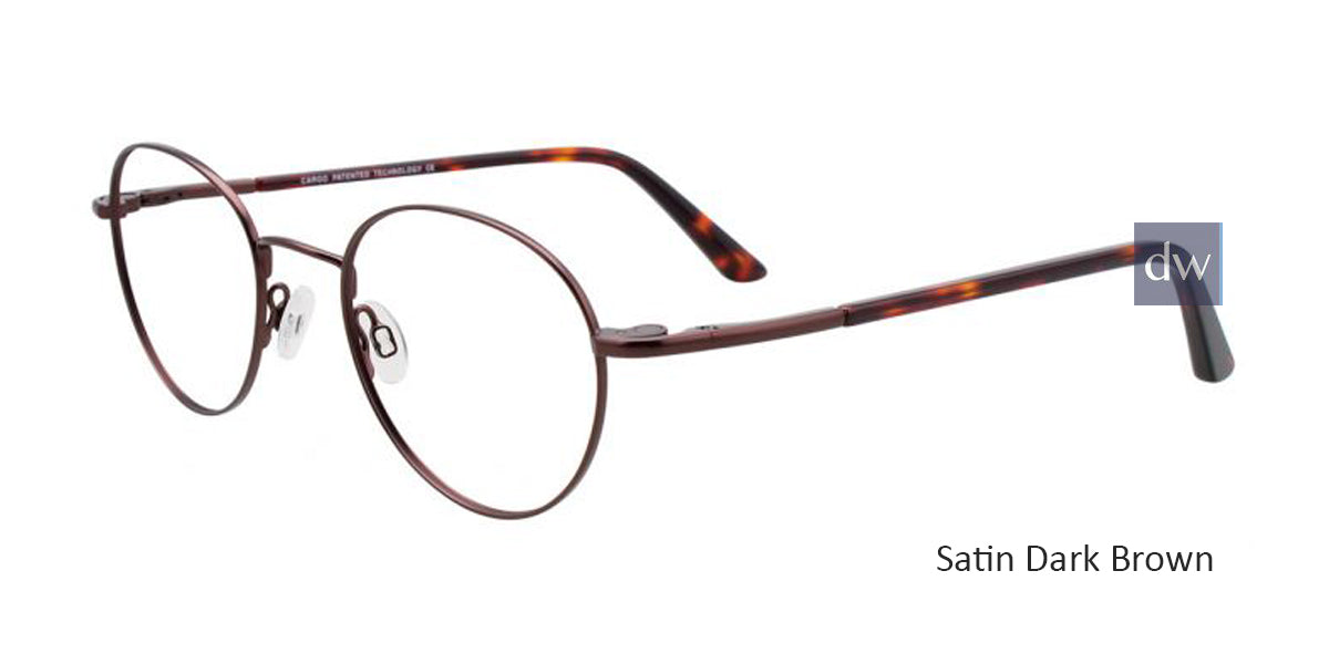 Satin Dark Brown Cargo C5047 Eyeglasses.