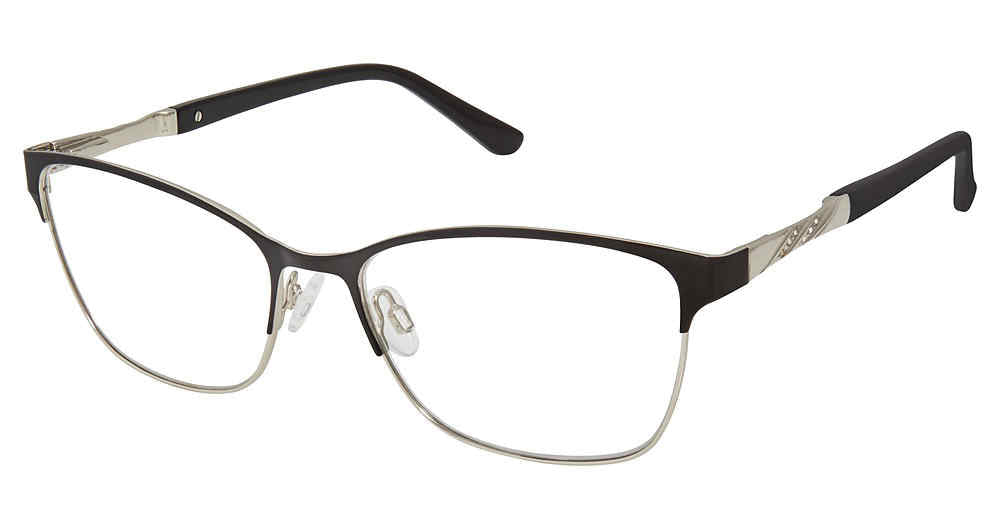 Black Silver Superflex SF-537 Eyeglasses