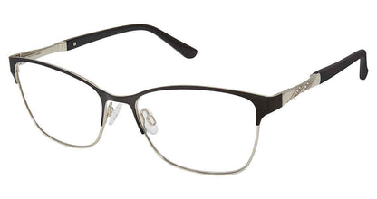 Black Silver Superflex SF-537 Eyeglasses