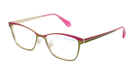 Pink/Green C-Zone A2214 Eyeglasses - Teenager