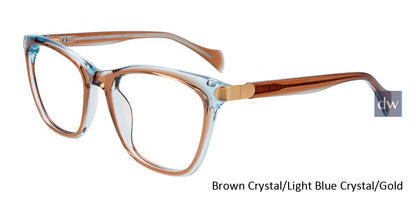 Brown Crystal Light Blue Crystal Gold