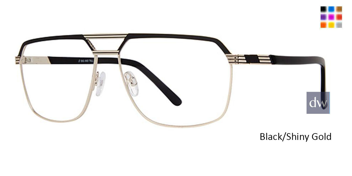 Black/Shiny Gold Vivid Big And Tall 24 Eyeglasses