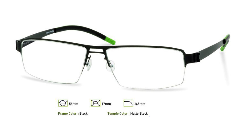 Black Free-Form FFA903 Eyeglasses.