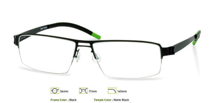Black Free-Form FFA903 Eyeglasses.