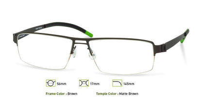 Brown Free-Form FFA903 Eyeglasses.