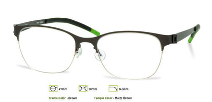 Brown Free-Form FFA907 Eyeglasses - Teenager