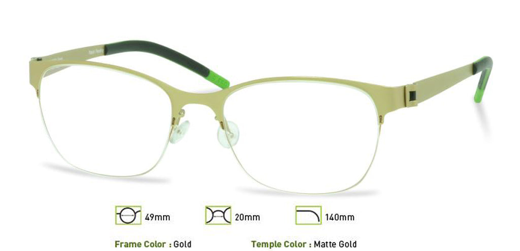 Gold Free-Form FFA907 Eyeglasses - Teenager