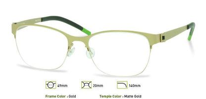 Gold Free-Form FFA907 Eyeglasses - Teenager