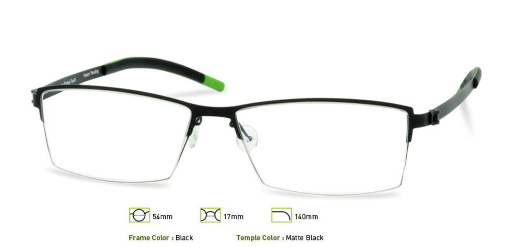 Black Free-Form FFA908 Eyeglasses.