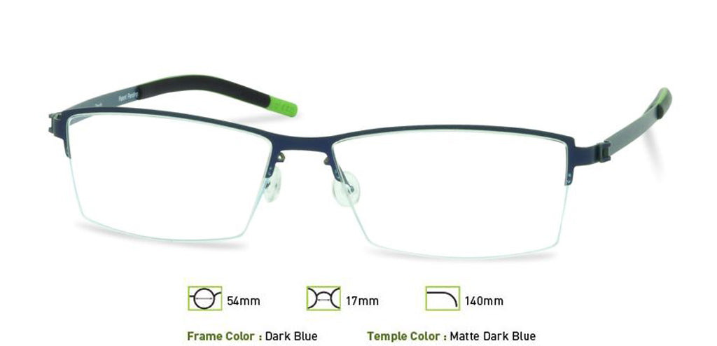 Dark Blue Free-Form FFA908 Eyeglasses.