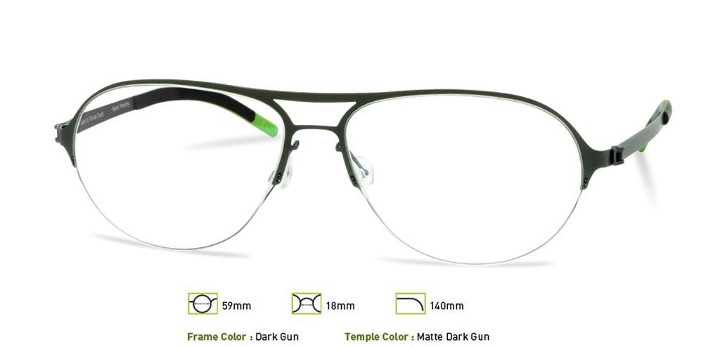 Dark Gunmetal Free-Form FFA911 Eyeglasses