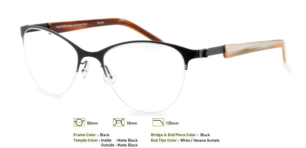 Black Free-Form FFA913 Eyeglasses