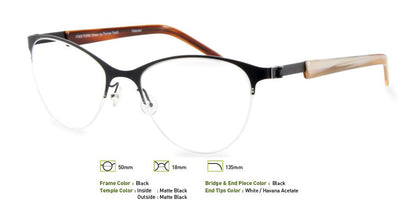 Black Free-Form FFA913 Eyeglasses