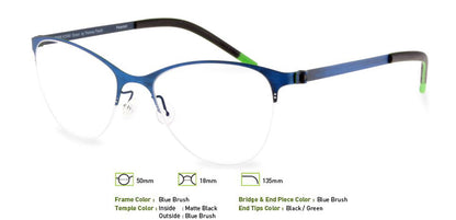Blue Brush Free-Form FFA913 Eyeglasses