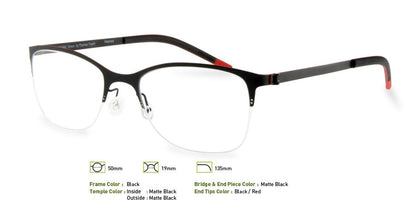 Black Free-Form FFA914 Eyeglasses.