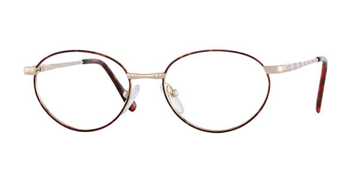 Amber/Dark Brown Elan 9154 Eyeglasses.