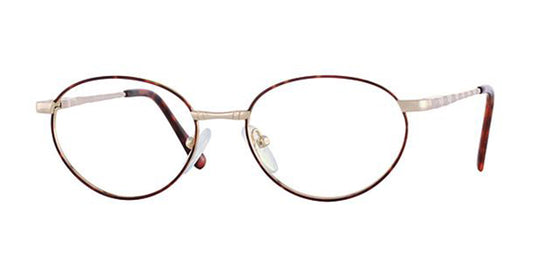 Amber/Dark Brown Elan 9154 Eyeglasses.
