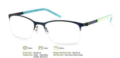 Blue Brush Free-Form FFA916 Eyeglasses