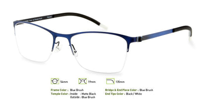 Blue Brush Free-Form FFA917 Eyeglasses