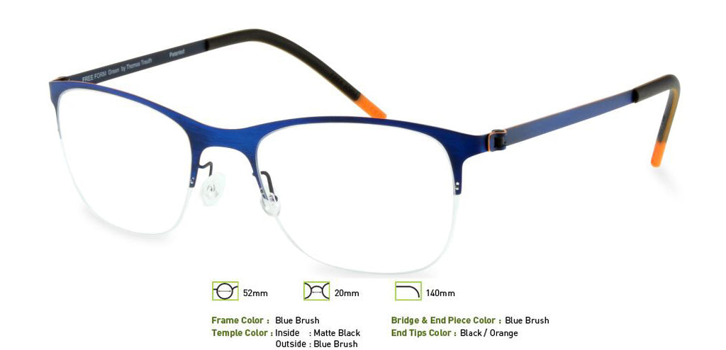 Blue Brush Free-Form FFA918 Eyeglasses