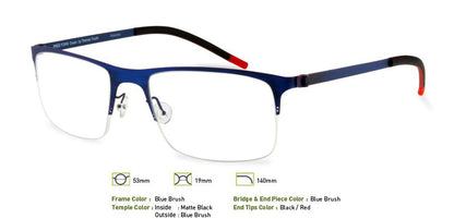 Blue Brush Free-Form FFA919 Eyeglasses