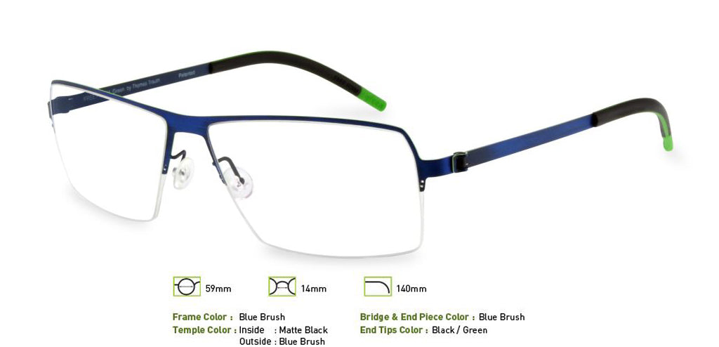 Blue Brush Free-Form FFA920 Eyeglasses