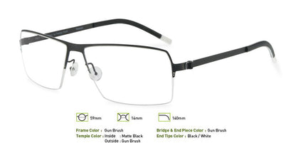 Gunmetal Brush Free-Form FFA920 Eyeglasses
