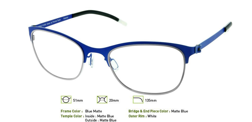 Matte Blue Free-Form FFA922 Eyeglasses