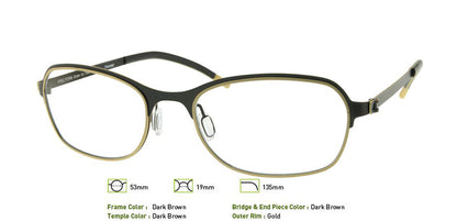 Dark Brown Free-Form FFA941 Eyeglasses