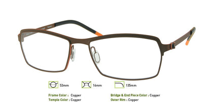 Copper Free-Form FFA942 Eyeglasses