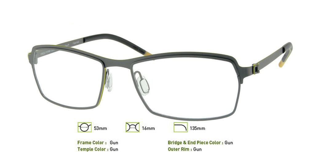 Gunmetal Free-Form FFA942 Eyeglasses