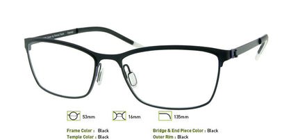 Black Free-Form FFA943 Eyeglasses