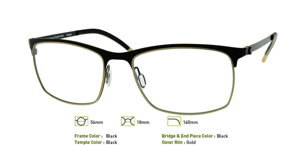 Black Free-Form FFA945 Eyeglasses