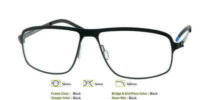 Black Free-Form FFA946 Eyeglasses