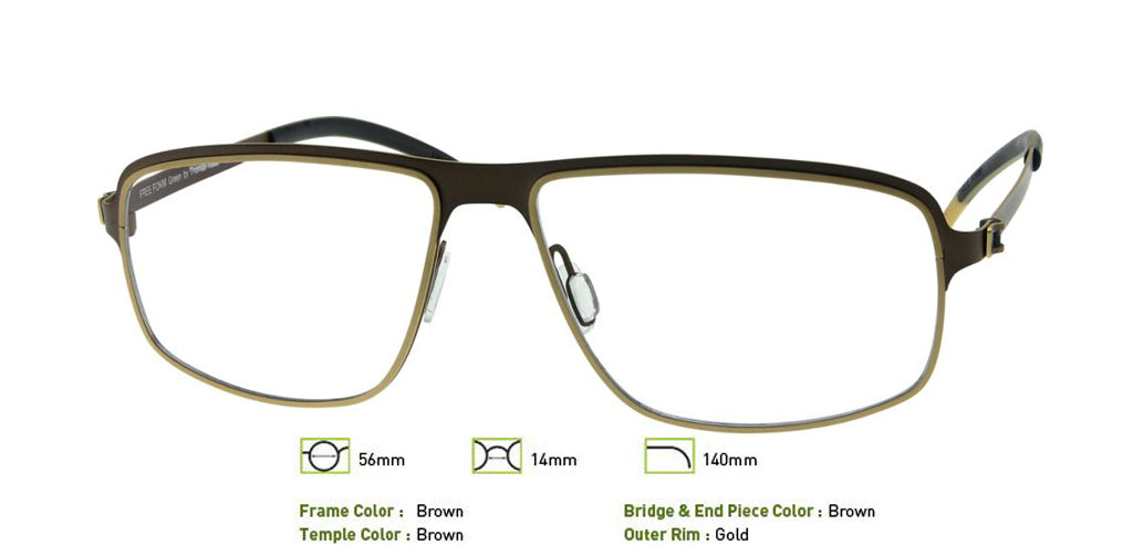 Brown Free-Form FFA946 Eyeglasses