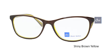 Shiny Brown Yellow Daniel Walters CB5196 Eyeglasses.