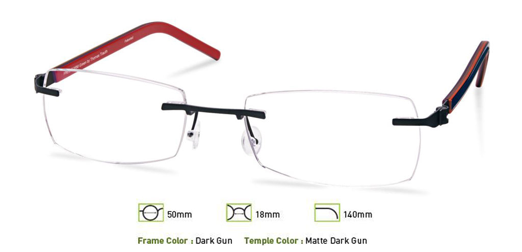Dark Gunmetal Free-Form FFA964 Eyeglasses