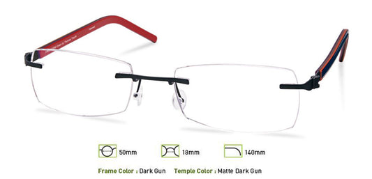 Dark Gunmetal Free-Form FFA964 Eyeglasses