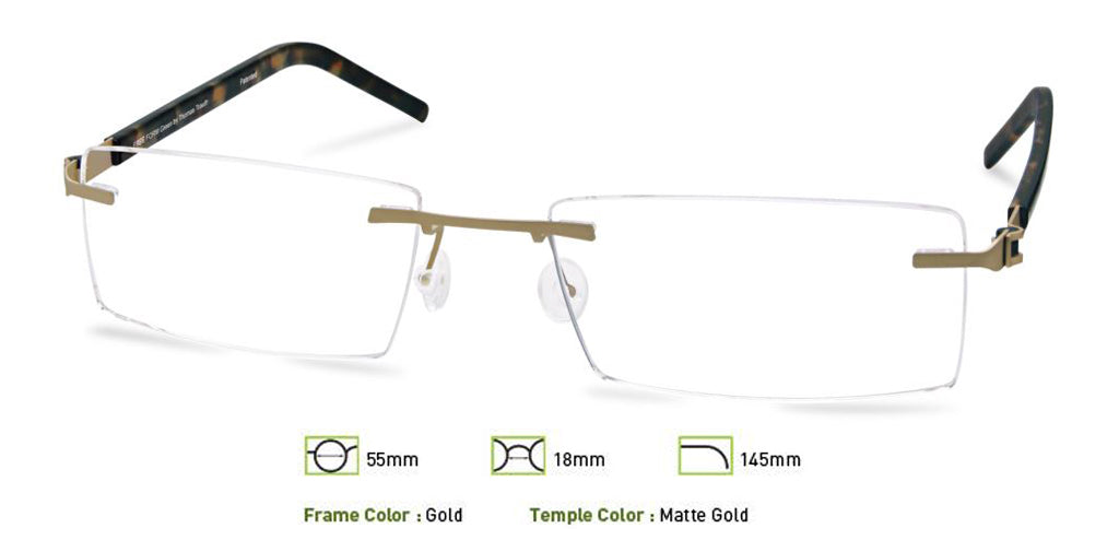 Gold Free-Form FFA966 Eyeglasses