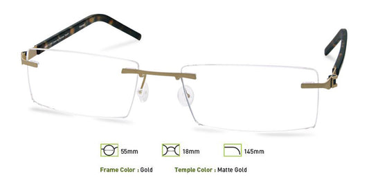 Gold Free-Form FFA966 Eyeglasses