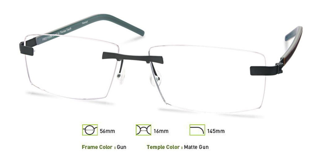 Gunmetal Free-Form FFA967 Eyeglasses