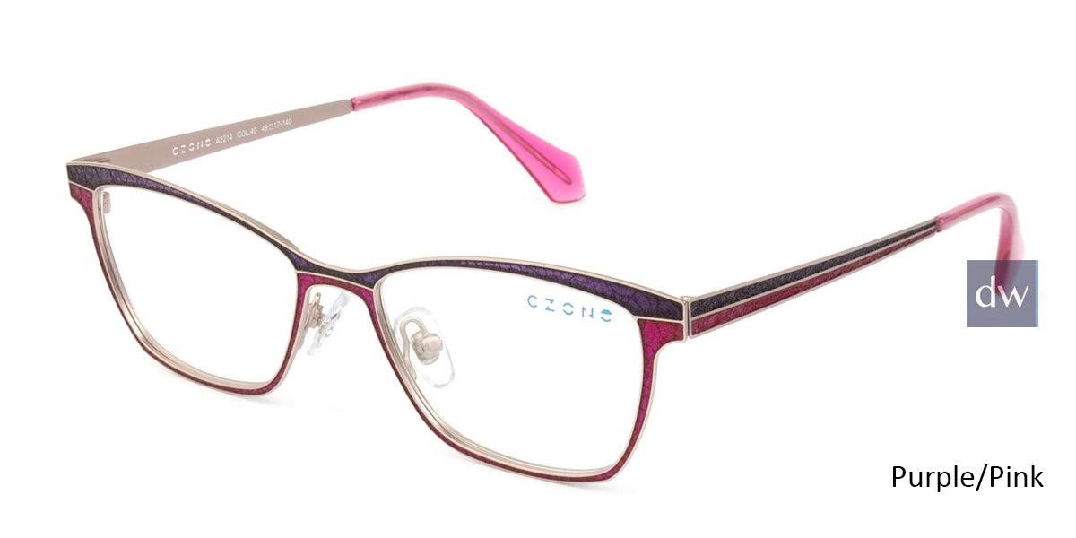 Purple/Pink C-Zone A2214 Eyeglasses - Teenager