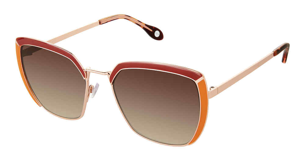 FYSH F-2091 Sunglasses - Terracotta Ginger Rose Gold