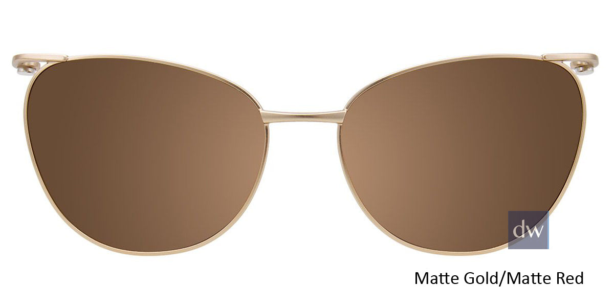 Matte Gold Matte Red Clip-On