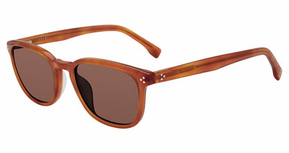 Gap SGP015 women's rectangular plastic sunglasses in Amber Havana with a warm amber-brown full rim and brown-toned lenses.

