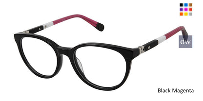 Black Magenta Sperry ANGELFISH Girls Tween Eyeglasses - Teenager.